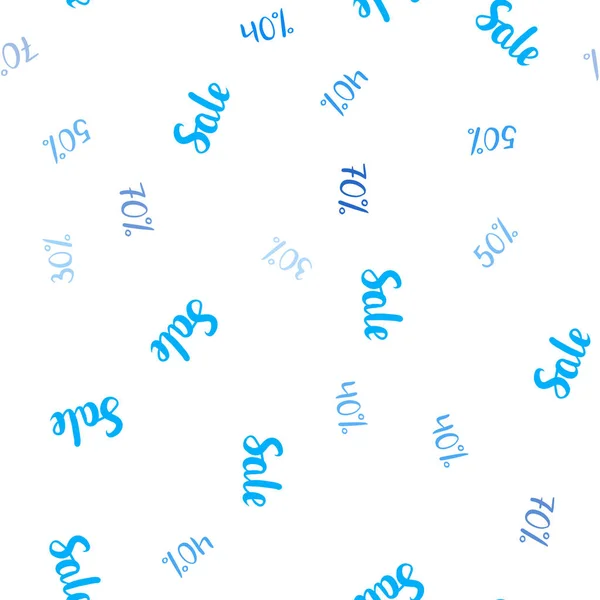 Licht Blauwe Vector Naadloze Cover Met Symbolen Van Omzet Gekleurde — Stockvector