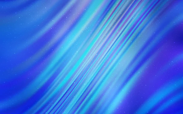 銀河系の星との明るい青色のベクトル背景 抽象的なテンプレート上の空の星と輝くイラスト 未来的な広告 小冊子のパターン — ストックベクタ