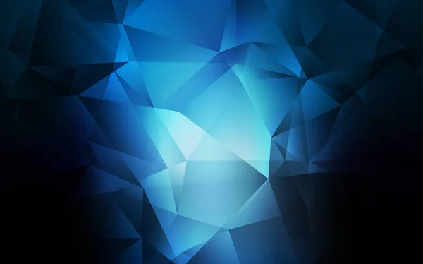 Gabarit Triangles Dégradé Vectoriel Bleu Foncé Illustration Colorée Dans Style — Image vectorielle