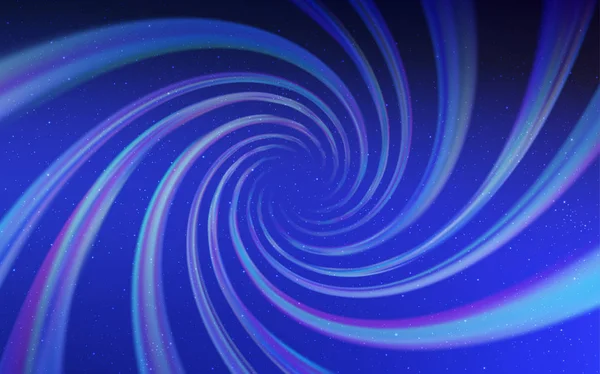 Gece gökyüzünde ışık mavi vektör desenle yıldız. Glitter soyut illüstrasyon renkli kozmik yıldız ile. Kozmik arka planlar için şablon.