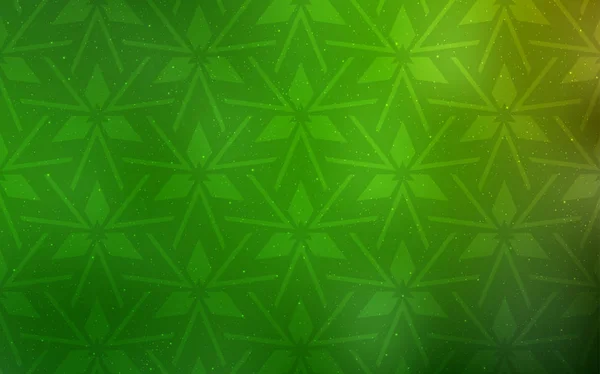 Ljusgrön Vektor Mall Med Kristaller Trianglar Vacker Illustration Med Trianglar — Stock vektor