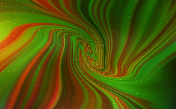 Темно Зелений Жовтий Векторний Фон Галактикою Зірок Розмитий Декоративний Дизайн — стоковий вектор