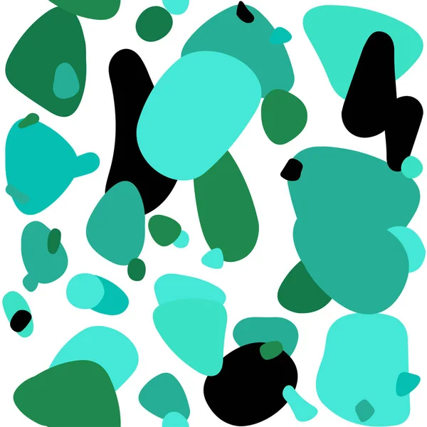 Textura Sin Costura Vectorial Verde Claro Con Discos Ilustración Abstracta — Vector de stock