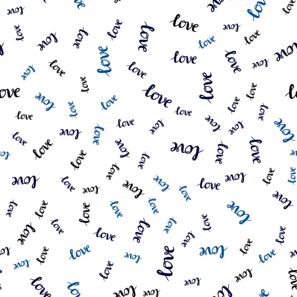 Couvercle Sans Couture Vecteur Bleu Foncé Avec Citation Love You — Image vectorielle