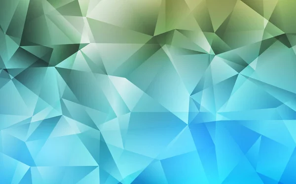 Azul Claro Verde Vector Patrón Poligonal Abstracto Muestra Geométrica Triangular — Vector de stock