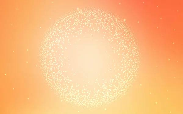 Textura Vectorial Naranja Claro Con Estrellas Vía Láctea Ilustración Colores — Vector de stock