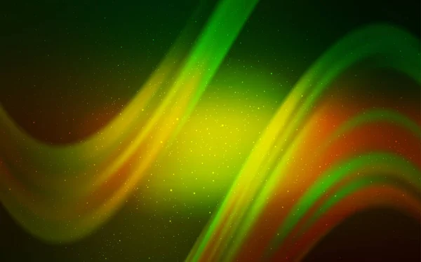 Σκούρο Πράσινο Κίτρινο Διάνυσμα Αστέρια Νυχτερινο Ουρανού Μοντέρνα Αφηρημένη Απεικόνιση — Διανυσματικό Αρχείο