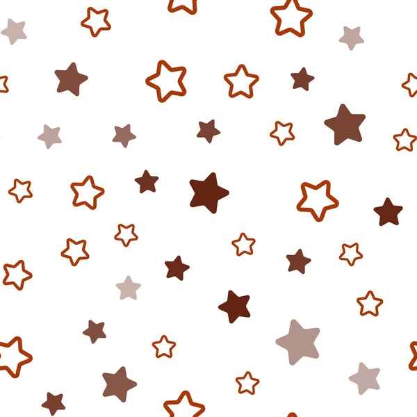 Texture Transparente Vecteur Orange Clair Avec Belles Étoiles Illustration Brillante — Image vectorielle