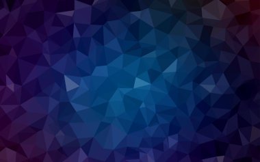 Koyu mavi vektör poligonal arka plan.