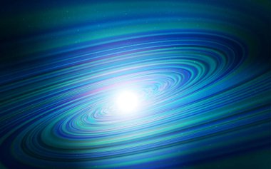 Galaksi yıldızlı koyu mavi vektör arkaplan. Soyut şablonda gökyüzü yıldızlarıyla parlayan illüstrasyon. Reklamınız, posteriniz, afişiniz için en iyi tasarım.