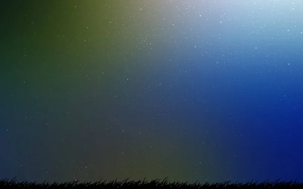 Mörkblå Grön Vektor Mönster Med Natthimmel Stjärnor Glitter Abstrakt Illustration — Stock vektor