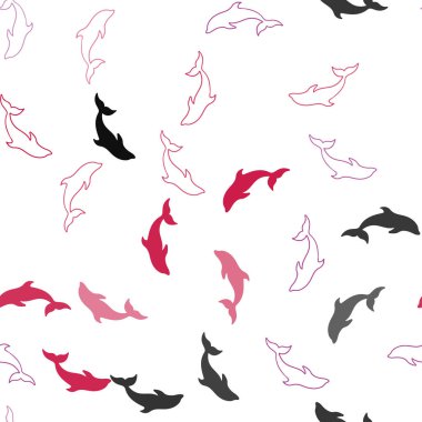 Koyu Mor, Pembe vektör yunuslar ile sorunsuz şablon.