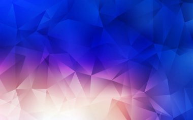 Açık Mavi, Sarı vektör çokgen desen.