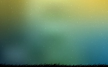 Açık Yeşil, kozmik yıldızlarla sarı vektör düzeni. Big Dipper yıldız ile modern soyut illüstrasyon. İşletme reklamınız için akıllı tasarım.