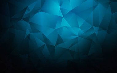 Koyu mavi vektör üçgen mozaik doku.