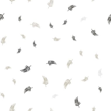 Açık Yeşil vektör yaprakları ile dikişsiz doodle doku. Soyut şablon üzerinde karalamalar ile dekoratif illüstrasyon. Kartvizitler, web siteleri için şablon.