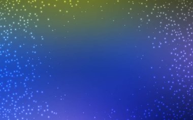 Açık mavi, kozmik yıldızlar ile yeşil vektör düzeni.