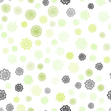 Açık Yeşil, Güzel kar taneleri ile Sarı vektör sorunsuz kapak.