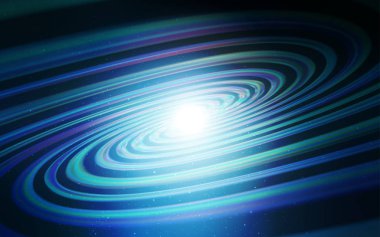 Koyu mavi vektör arka plan gökada yıldız ile.