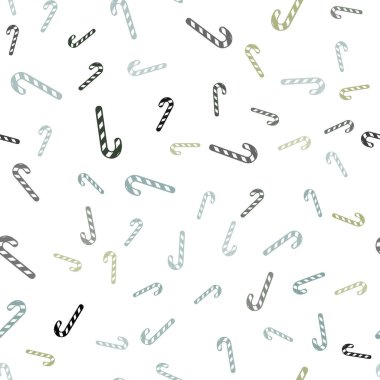 Açık mavi, tatlı Noel sopa ile sorunsuz şablon vektör yeşil.