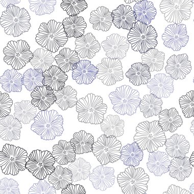 Çiçeklerle Lacivert vektör sorunsuz doodle düzeni. Çiçeklerle Glitter soyut illüstrasyon. Kartvizitler, web siteleri için şablon.