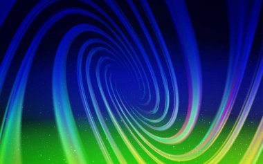 Açık mavi, gece gökyüzü yıldızlar ile yeşil vektör deseni.