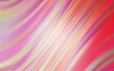 Gökada yıldızları ile açık pembe vektör arka plan.