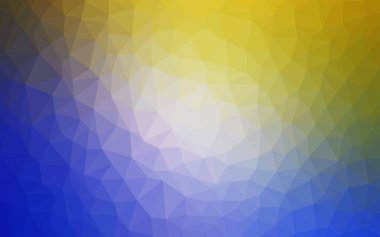 Açık Mavi, Sarı vektör çokgen arka plan. Degradeli zarif parlak poligonal illüstrasyon. İş tasarımınız için yepyeni bir stil.