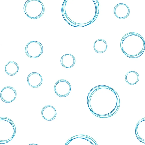 Bleu clair, motif sans couture vectoriel vert avec sphères . — Image vectorielle
