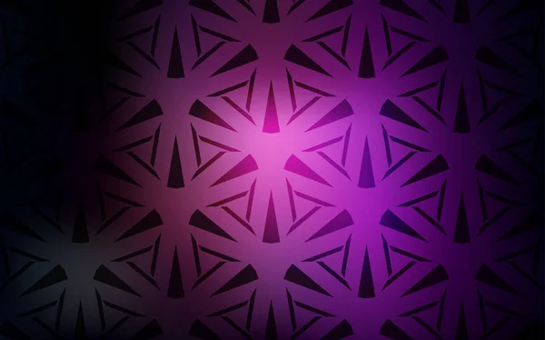 Dark Purple vector backdrop with lines, triangles. — Stock Vector