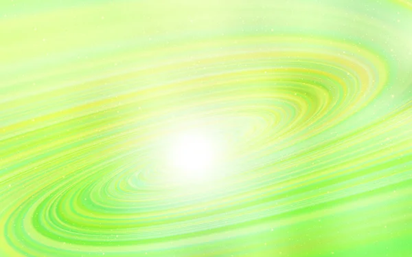 Disposition Vectorielle Vert Clair Jaune Avec Étoiles Cosmiques Illustration Abstraite — Image vectorielle