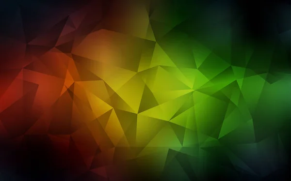 Vert Foncé Vecteur Rouge Basse Disposition Poly Illustration Géométrique Créative — Image vectorielle