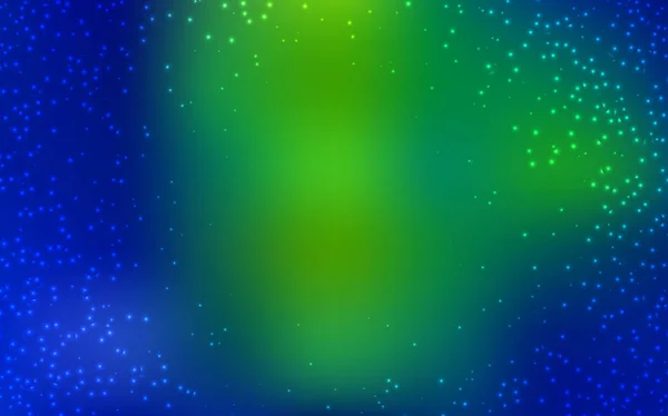 Světle modrá – zelený vektorový vzor s noční oblohou. — Stockový vektor