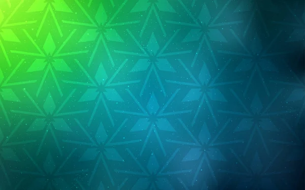 Ljusblå, grön vektor bakgrund med Polygonal stil. — Stock vektor