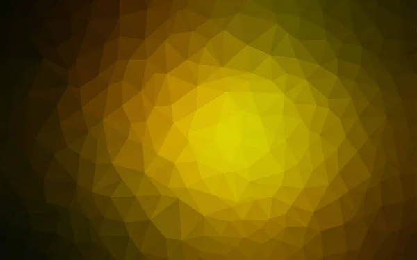 Dark Green, Yellow vector abstract polygonal background. — Stock Vector