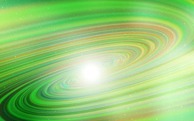 Açık yeşil, sarı vektör desen ile gece gökyüzü yıldız.