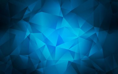 Koyu mavi vektör soyut mozaik arkaplan.