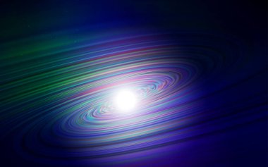 Koyu mavi, kozmik yıldızlı yeşil vektör düzeni. Bulanık dekoratif tasarım galaksi yıldızlarıyla basit bir stilde. Kozmik arkaplanlar için şablon.