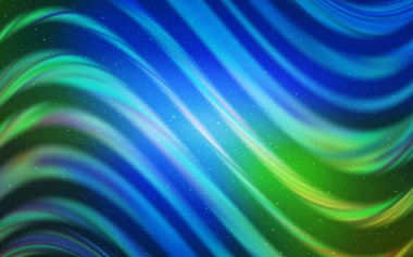 Açık mavi, Samanyolu yıldızlar ile yeşil vektör doku.