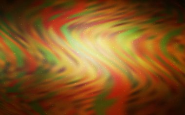 Gece gökyüzü yıldızları ile koyu sarı vektör deseni.