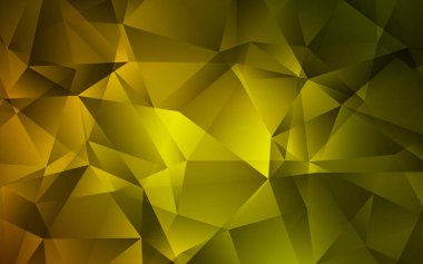 Koyu yeşil, sarı vektör soyut poligonal model. Üçgenler ile renkli soyut resimde. İşiniz için yeni tasarım.