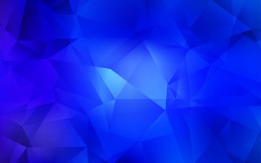 Koyu mavi vektör üçgen arkaplan.