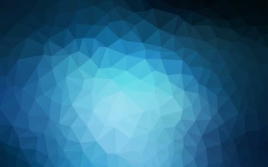 Koyu mavi vektör parlayan üçgen düzeni.