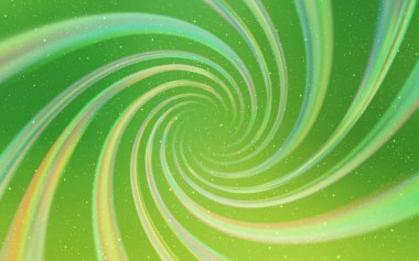 Gece gökyüzü yıldızları ile Açık Yeşil vektör deseni. Degradeile bulanık soyut arka plan üzerinde uzay yıldızları. Kozmik arka planlar için şablon.