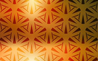 Kristallerle, üçgenlerle Açık Turuncu vektör şablonu.