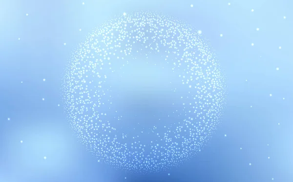 Licht blauwe vector textuur met melkweg sterren. — Stockvector