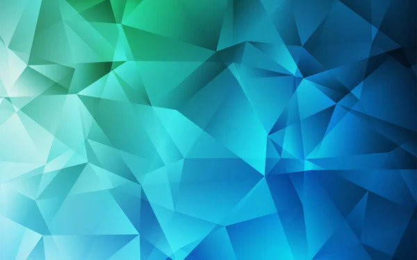 Bleu clair, Vert vecteur bas fond poly . — Image vectorielle