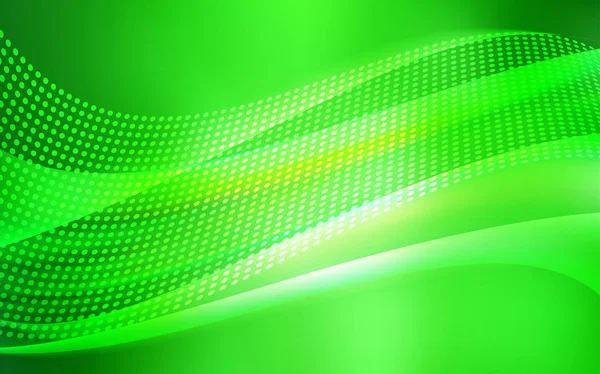浅绿色矢量覆盖 带斑点 带有彩色圆盘和三角形的抽象插图 网站模板 — 图库矢量图片