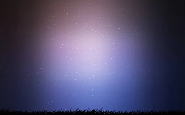 Rosa chiaro, modello vettoriale blu con stelle del cielo notturno . — Vettoriale Stock