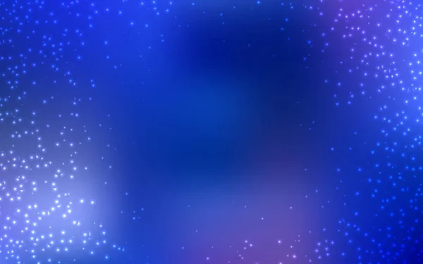 Patrón vectorial azul claro con estrellas del cielo nocturno . — Vector de stock